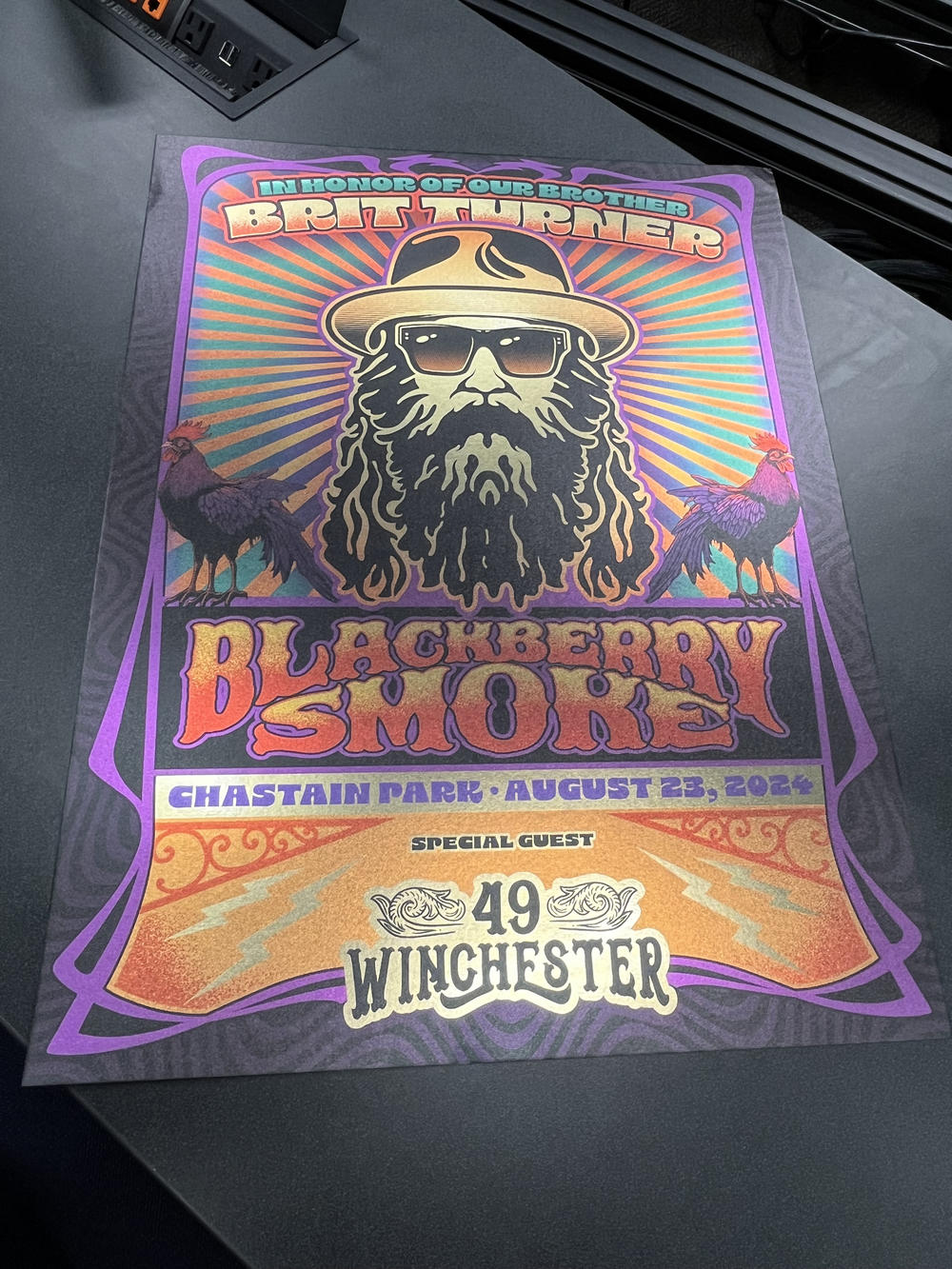 Poster for Blackberry Smoke's Brit Turner Tribute Show