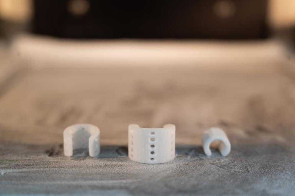 An Airway Support Device like this supports the esophagus, keeping it open as it does the work of a trachea. The device is made of biodegradable material that is naturally and safely absorbed in the body. 