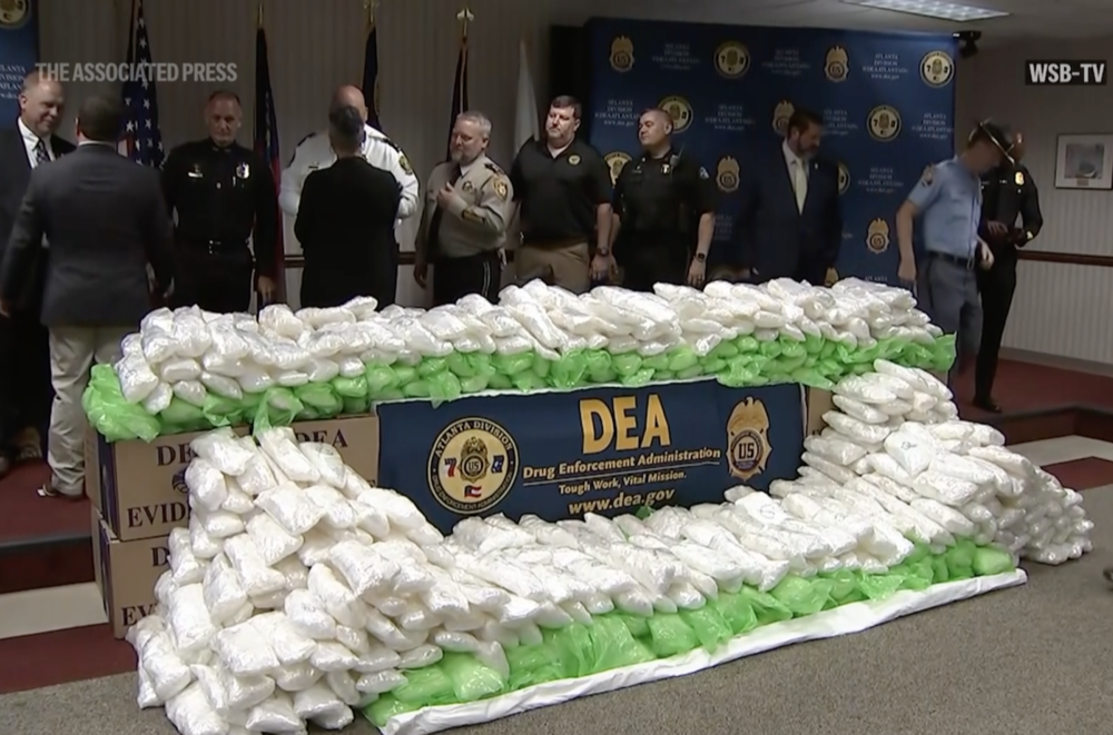 DEA shows their drug bust