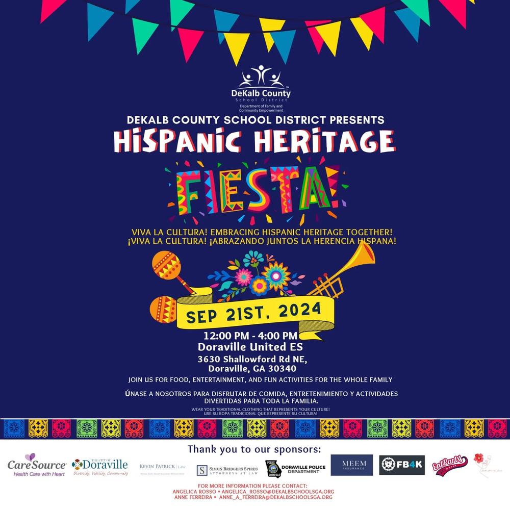 Poster for Hispanic Heritage Fiesta. Courtesy of DeKalb County School Districts
