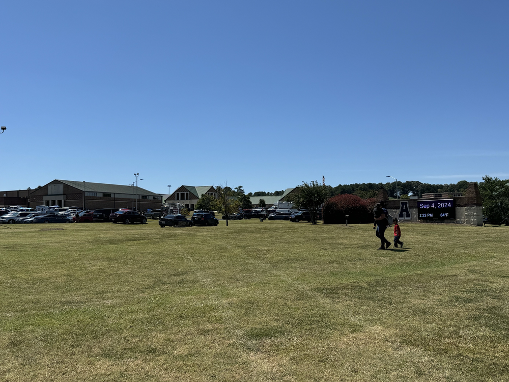 The scene at Apalachee High School following reports of a shooting that occurred earlier on Wednesday, September 4, 2024. Chase McGee/GPB News