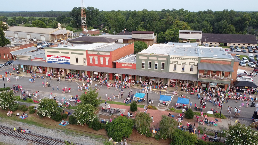 Downtown Plains, Georgia.