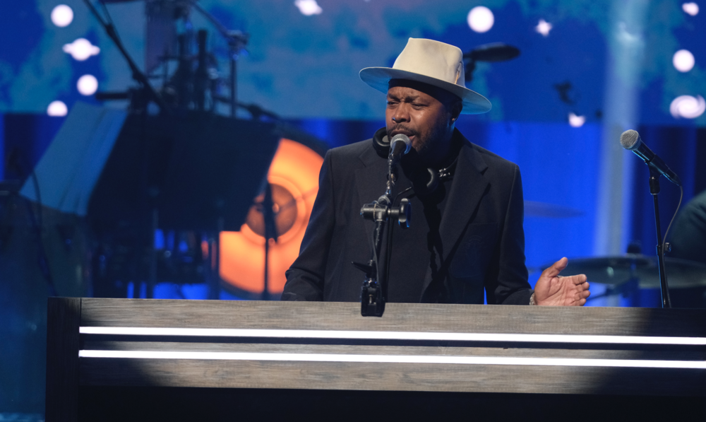 DJ D-Nice performs at Jimmy Carter 100, a benefit concert held Sept. 17 at the Fox Theatre.