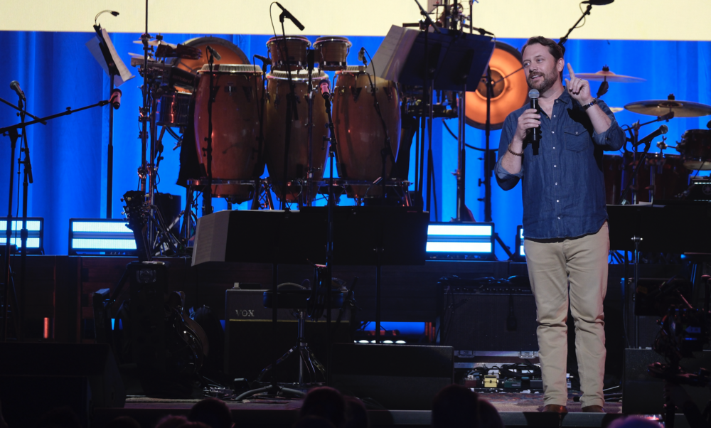 Jason Carter opens Jimmy Carter 100, a benefit concert held Sept. 17 at the Fox Theatre.