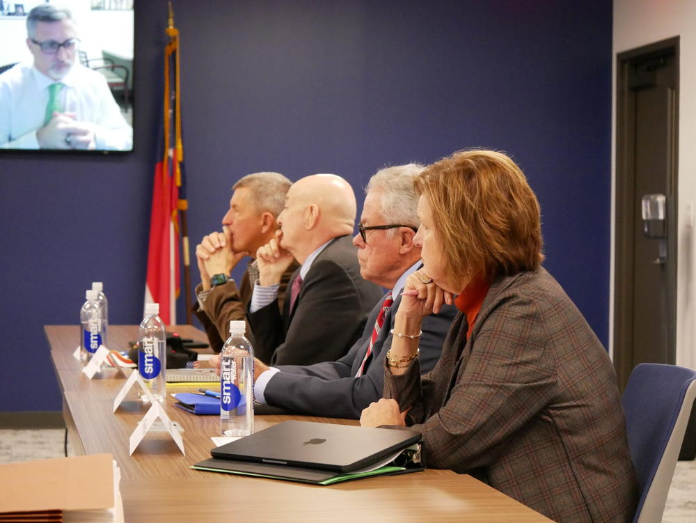  Members of the Georgia Opioid Settlement Advisory Commission listen as a list of recommended grant award winners was read aloud at a meeting held Thursday in Atlanta. Jill Nolin/Georgia Recorder