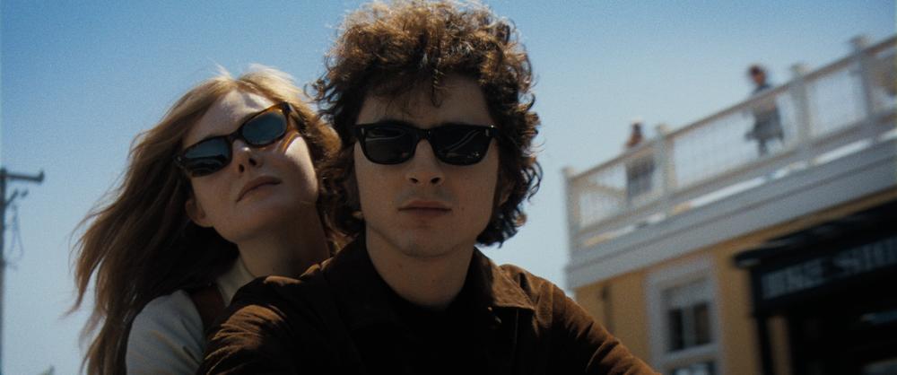 Elle Fanning and Timothée Chalamet star in the 2024 Bob Dylan biopic, "A Complete Unknown"