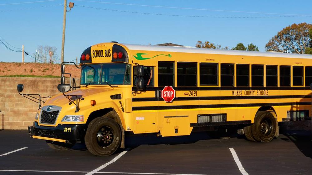 This is one of Wilkes County School District’s 22 propane buses, which still sports a familiar and traditional school bus look. Wilkes County School District  