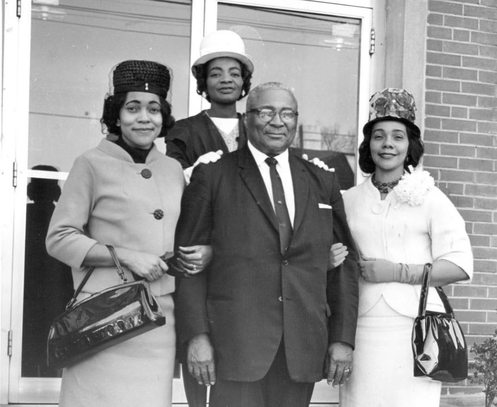 Naomi Barber King, Christine King Farris, Martin Luther King Sr., and Coretta Scott King