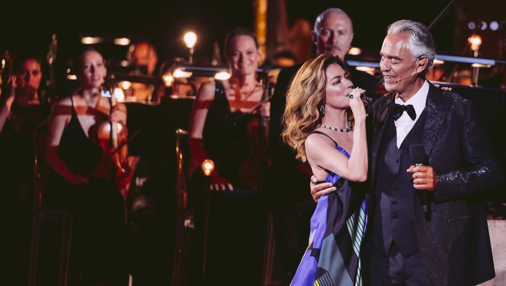 Andrea Bocelli and Shania Twain