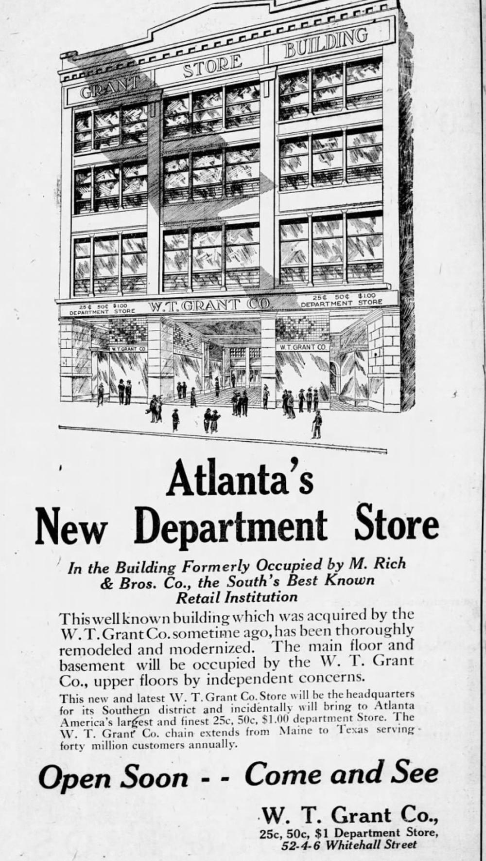 Atlanta New Department Store Poster