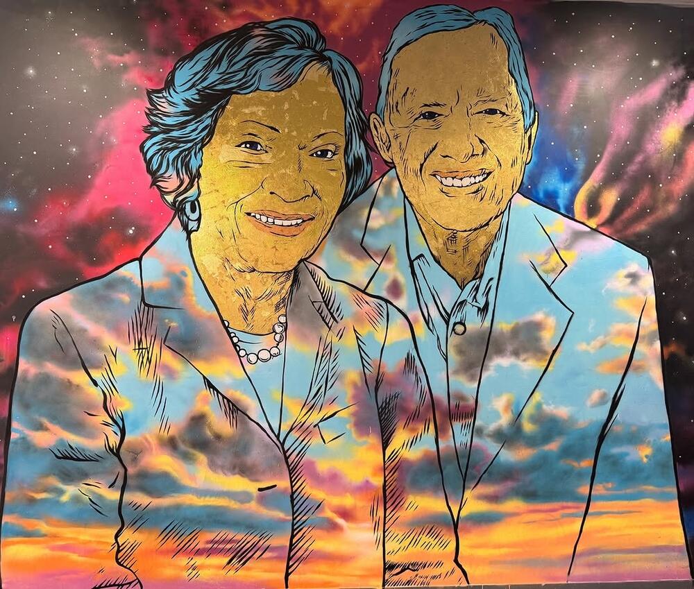 mural of President and Mrs. Carter greets visitors at Atlanta's airport