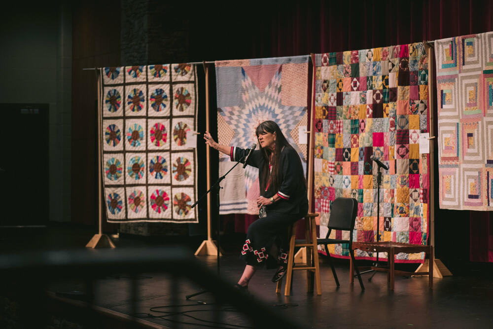 Storyteller Dovie Thomason honors the multiple heritages of her family tree in her stories.