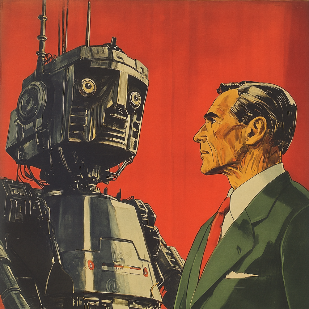 The Georgia House passed a bill intended to protect residents from AI-aided political deception. Image created by Midjourney AI