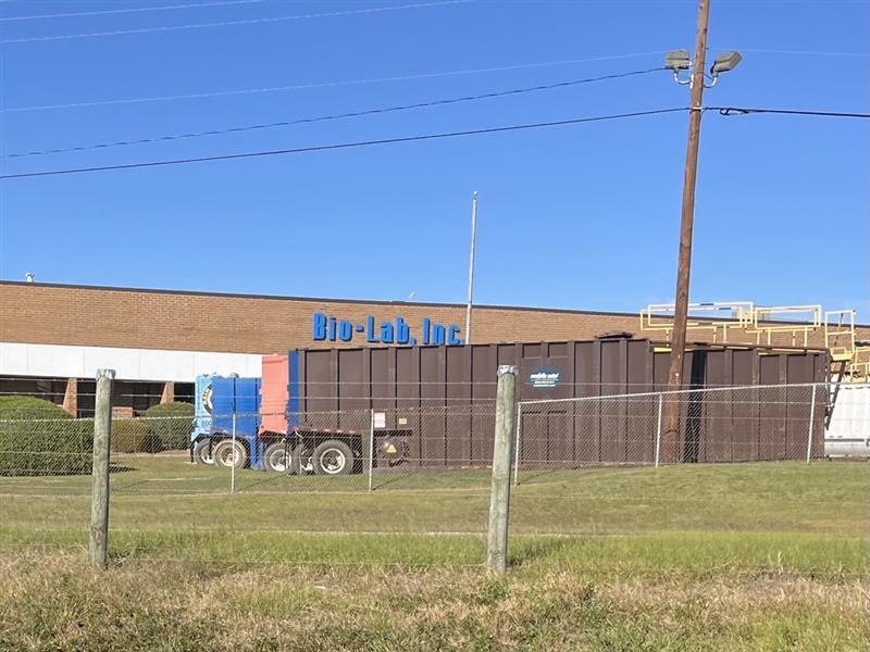 The BioLab facility in Conyers, Georgia, as seen on October 19, 2024. The plant remains partially closed following a chemical fire on September 29, 2024 that forced thousands of residents to evacuate. 