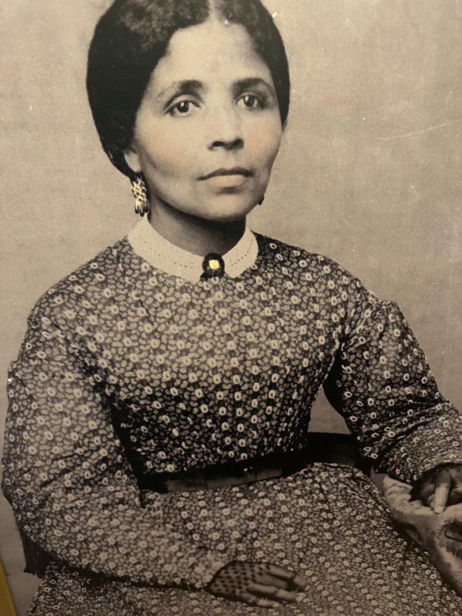 Portraits of former slave Adeline Hall show her around 1870 and dressed in uniform in 1890.