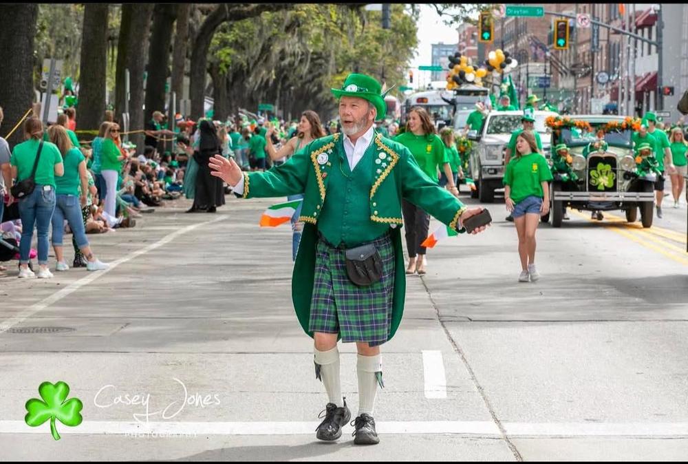 Man dressed up at the Savannah St. Patrick's Day parade. Credit: Casey Jones Photography/Facebook