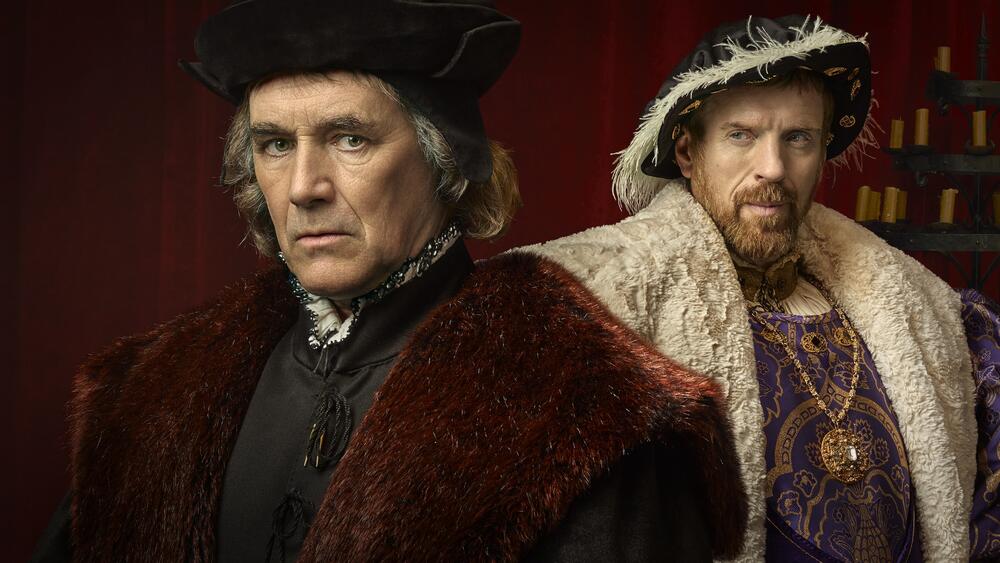 Thomas Cromwell (Mark Rylance) and King Henry VIII (Damian Lewis) in Wolf Hall: The Mirror and the Light.