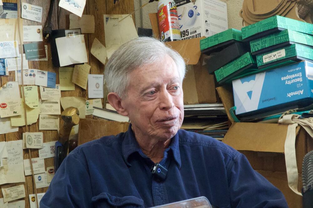 Allan Benton in his office