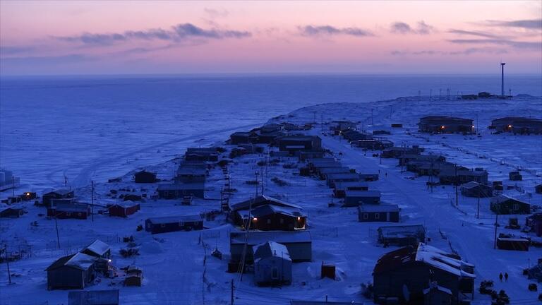 An Alaskan village.
