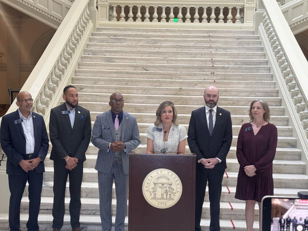 Democratic state Sens. Sheikh Rahman, Rashaun Kemp, Harold Jones, Elena Parent, Josh McLaurin, and Sally Harrell