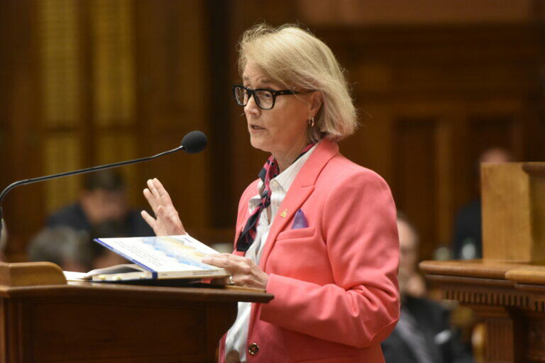 Rep. Karla Drenner speaks against the RFRA bill. Ross Williams/Georgia Recorder