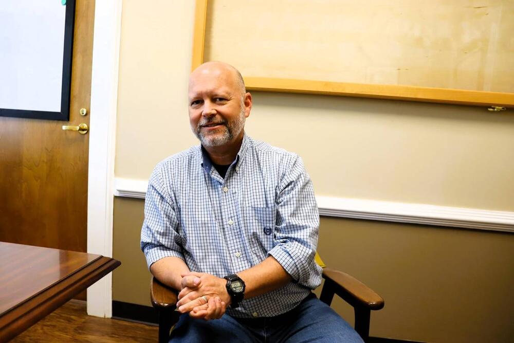 Upson County Commissioner Dan Brue sits down to talk with the Ledger-Enquirer April 8, 2025. Brue is also a board member, by default, of the Industrial Development Authority Kala Hunter  