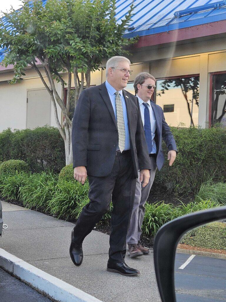 Congressman Barry Loudermilk goes to IHOP. Ross Williams/Georgia Recorder