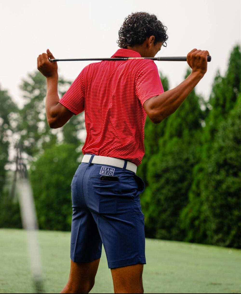 Duncan Reid plays golf in Steph Curry tour