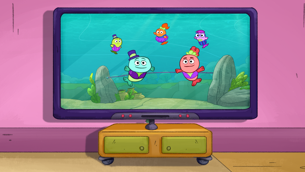The Fishmans perform an underwater circus act.