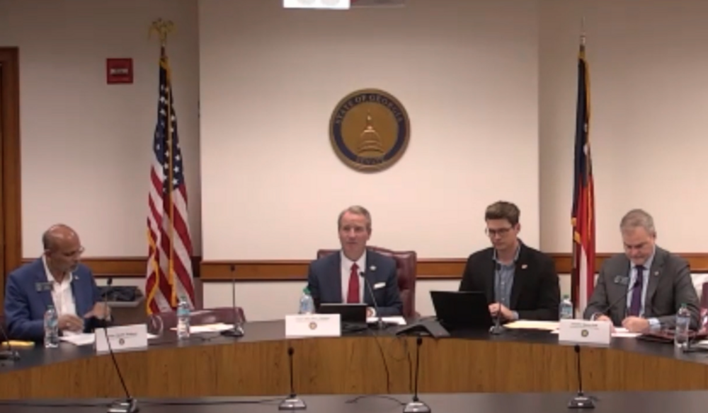 Credit: Screenshot of State Senator John Albers chairing a meeting of the Senate Study Committee on Artificial Intelligence on December 3, 2024.