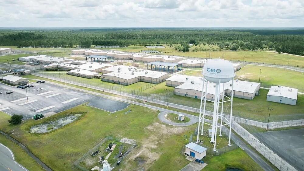 The D. Ray James Correctional Facility in Folkston, on July 2, 2025. Credit: Justin Taylor/The Current GA/CatchLight Local