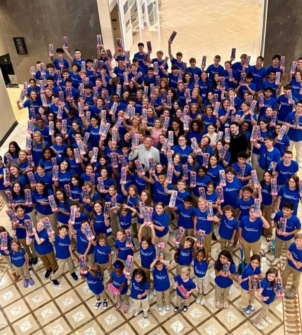 a group of delegates as seen from above