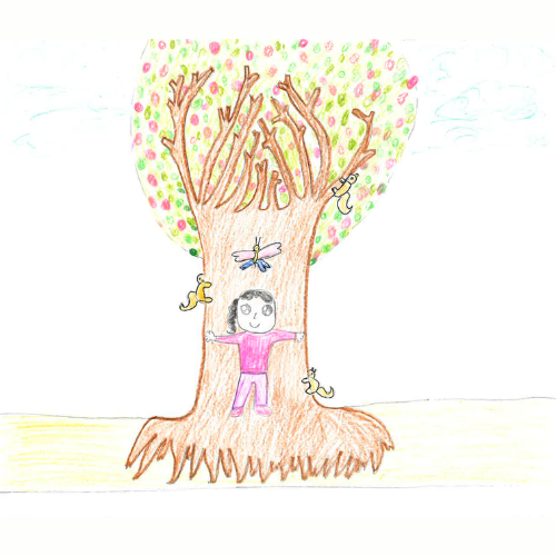 Second Grade - 1st Place Winner: My Friend Mina by Aanya Jaiswal