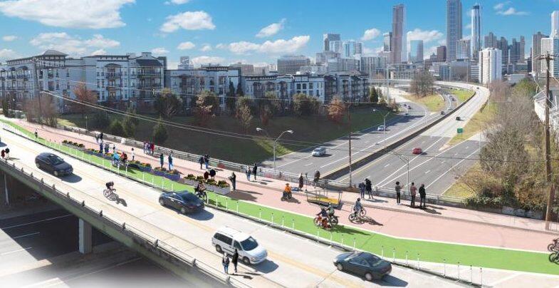 A rendering of the Jackson Street Bridge improvements. (Courtesy Atlanta Department of City Planning)