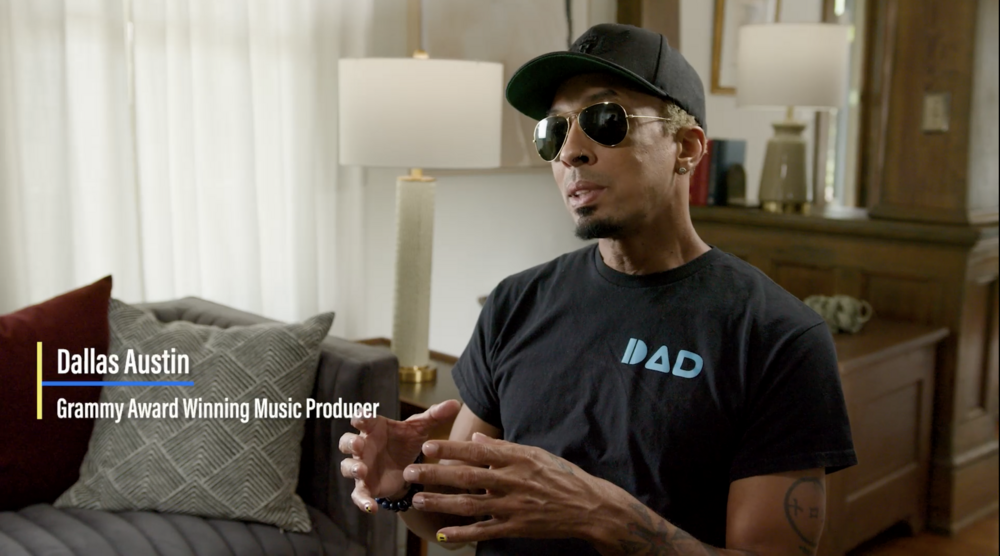 Dallas Austin is interviewed for the documentary The Games in Black & White