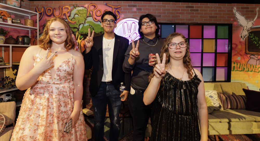 Hope Givers celebrates the 2025 Hope Film Challenge student winners: Annabella Alvarado (1st) South Cobb High School, Douglas Jimenez & Jonathan Orellana (2nd) Marietta High School, Violet Maine (3rd) Marietta High School