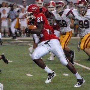 Dante Sawyer and North Gwinnett will try to run past neighborhood rival Collins Hill tonight in Suwannee. Photo by Jon Barash.