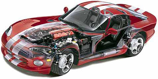 Schematic of a 1999 Dodge Viper. Image courtesy of Jeff Shmanske and http://www.chattcougar.com/jshmanske/