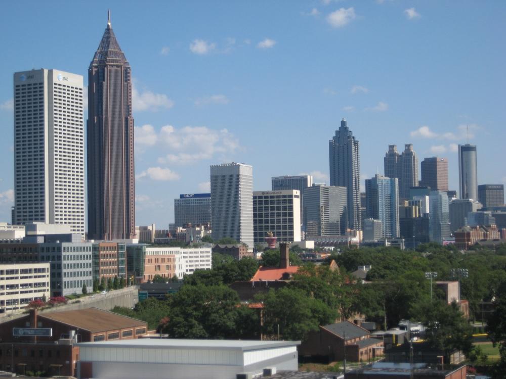 The Atlanta downtown skyline