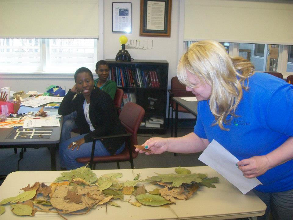 Teachers at a hands-on training at Charlie Elliot Wildlife Center