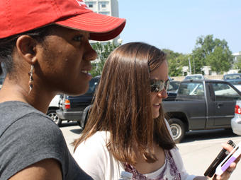 Educators go on the hunt for hidden treasure during a day of geocaching.