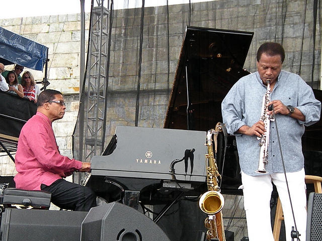Herbie Hancock & Wayne Shorter at the 2013 Newport Jazz Festival