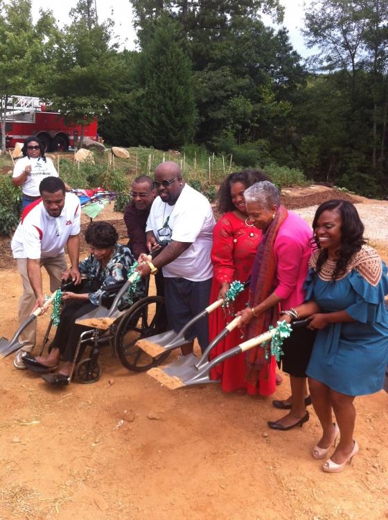 Cee Lo Green and Shadonna Alexander at Ground Breaking ceremony for Greenhouse Foundation