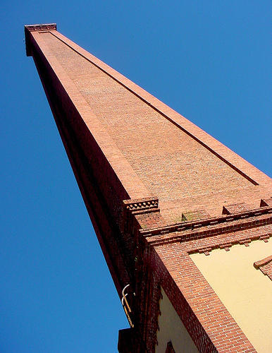 In Augusta, the original chimney of the Confederate Power Works still stands. (photo courtesy Sir Mildred Pierce)