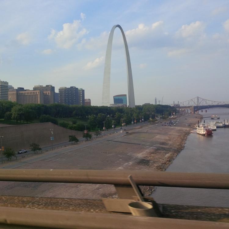 St. Louis "Gateway" on return from Alton High School, Alton IL.