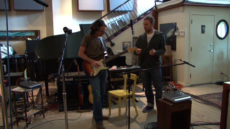 Pearl Jam guitarist Stone Gossard and bassist Jeff Ament.  Photo courtesy of Cameron Crowe.