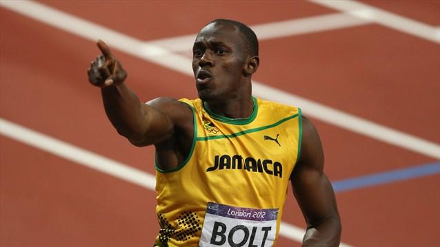 Usain Bolt's 6'5 height and lean muscle mass contribute to his Olympic victory. (Photo courtesy http://www.london2012.com)
