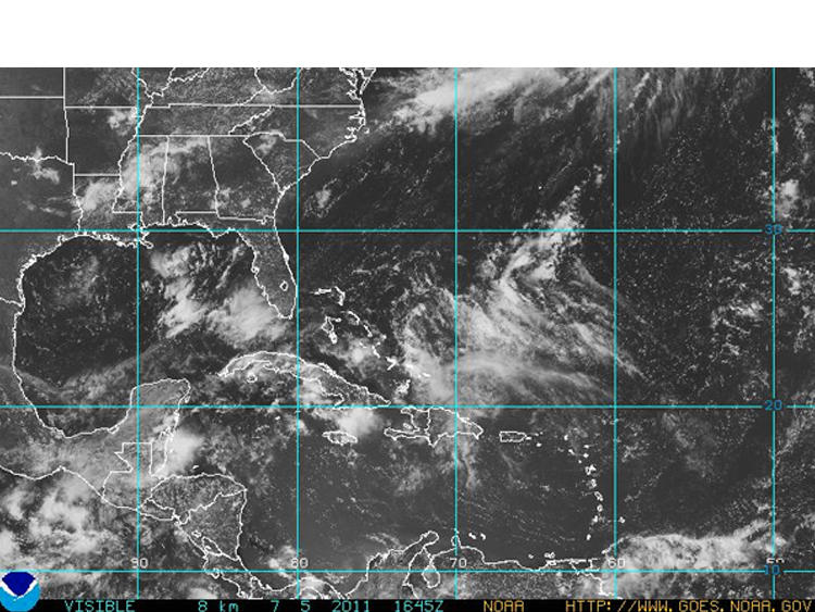 Visible satellite imagery of the tropics