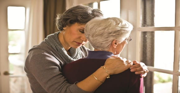 An image of an older and a younger woman 