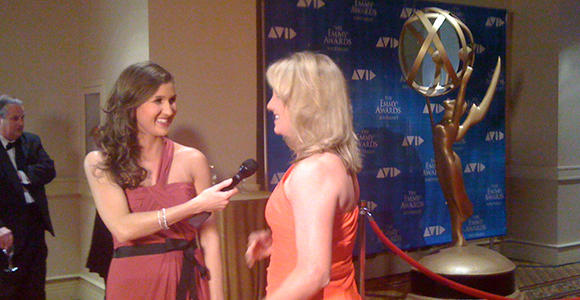 Former GPB intern Ashley Mengwasser co-hosts the 2013 Southeast Emmys red carpet special.